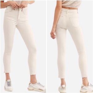 Free People Beige Skinny Jeans